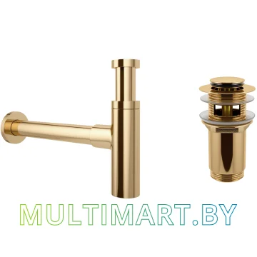 Сифон Wellsee Drainage System 182121001 (сифон, донный клапан, золото)